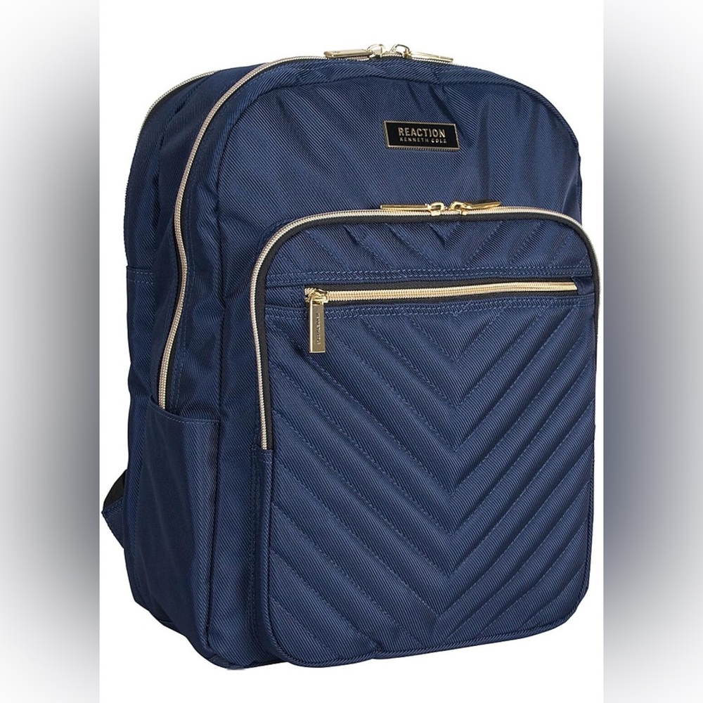 Kenneth Cole REACTION Women's Navy Chelsea Chevron 15" Laptop & Tablet Backpack
